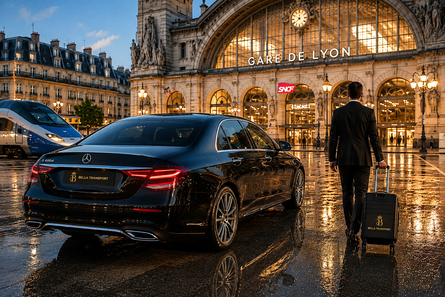 Transfert gare Paris avec chauffeur privé UDRIVER - Chauffeur privé à Paris et Île-de-France